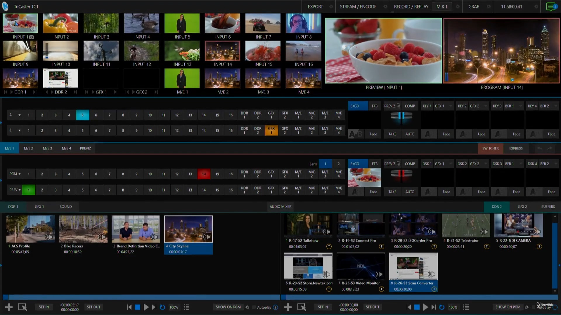 Getting Started with TriCaster® TC1 Chapter 3: Live Production Interface