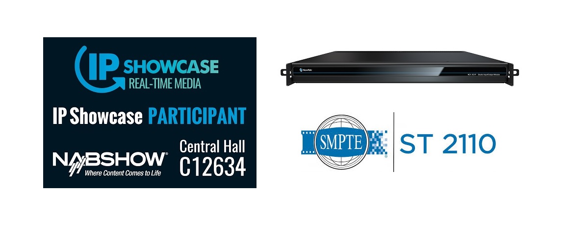 NewTek NC1 Studio I/O IP Module, IP Showcase Logo, SMPTE 2110 logo