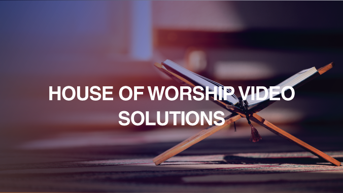 Soluções de vídeo para o templo religioso