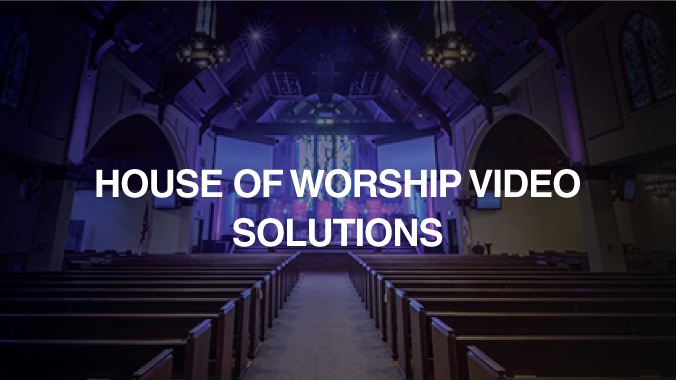 Soluções de vídeo para o templo religioso